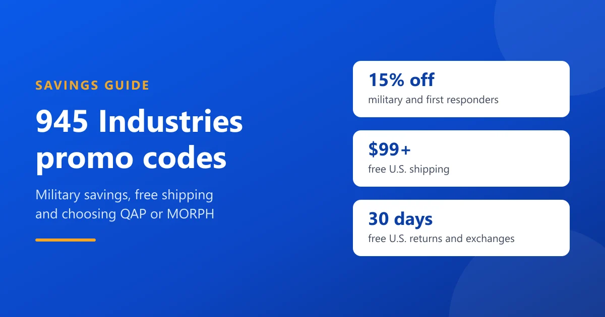 945 Industries Promo Codes, Military Discount and Buying Guide