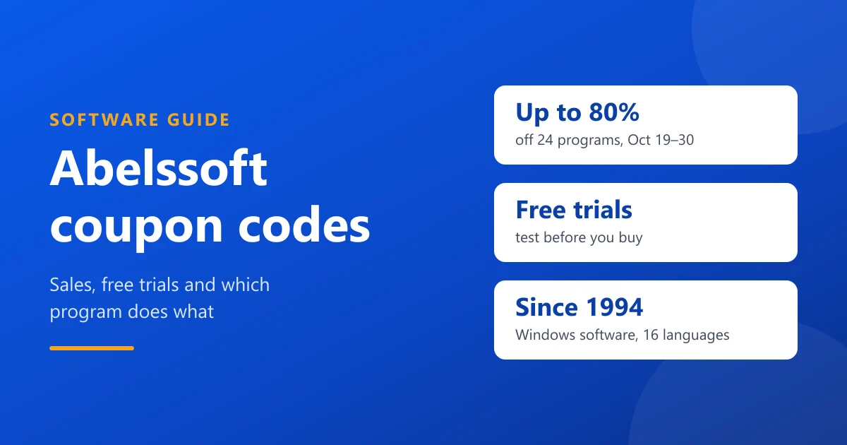 Abelssoft Coupon Codes and Sales: How to Save on Windows Software