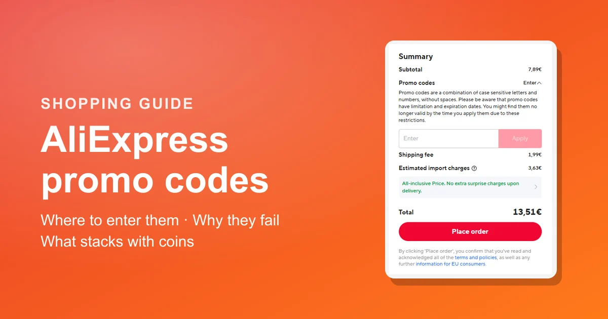 AliExpress Promo Codes & Coupons: Where to Enter Them and Why They Fail