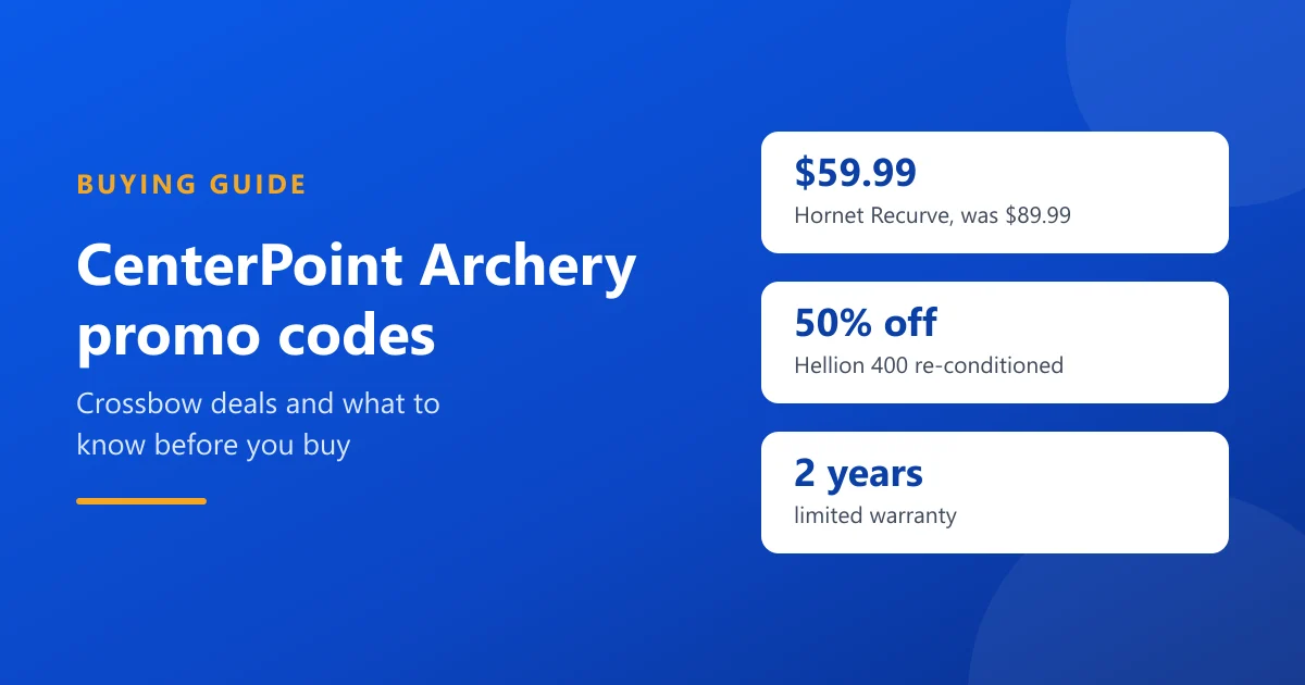 CenterPoint Archery Promo Codes, Crossbow Deals and Buying Rules