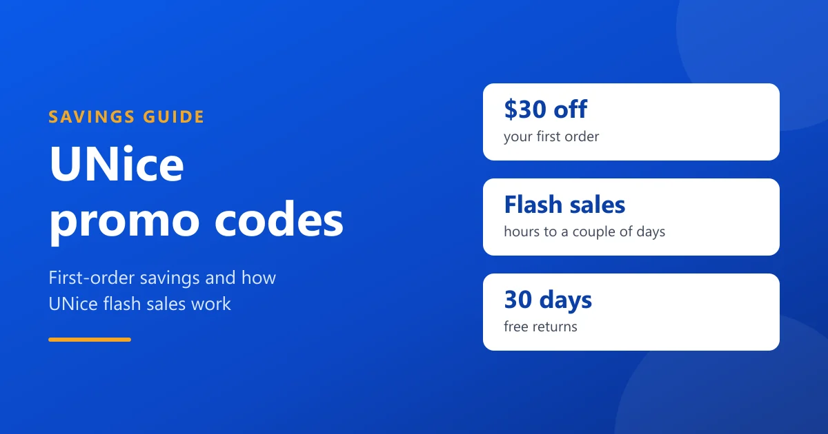 UNice Promo Codes, Flash Sales and First-Order Savings