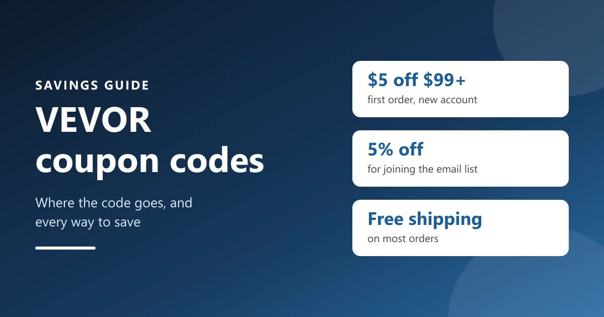 VEVOR Coupon Codes: Where the Discount Code Goes and Every Way to Save