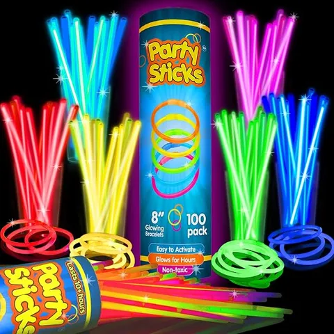 Glow sticks with bracelet connectors
